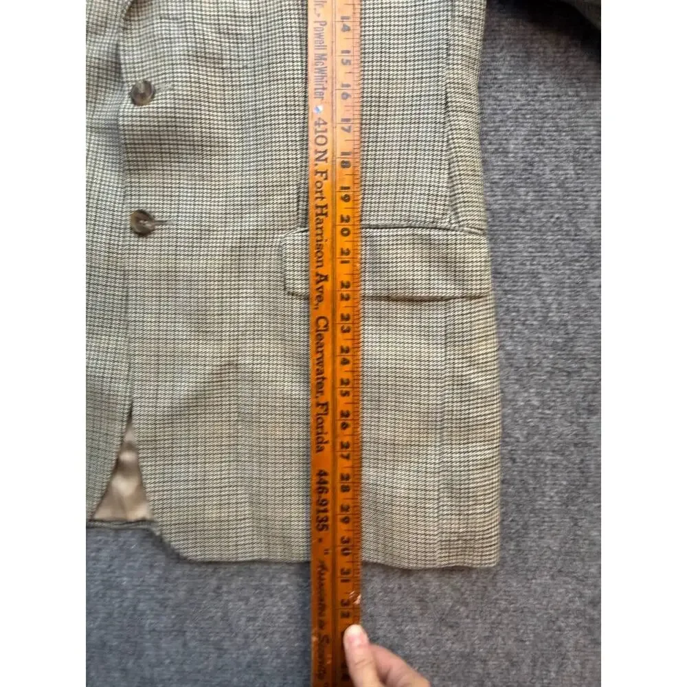 Lauren Ralph Lauren Men's M Houndstooth Sport Coat Blazer Made in Canada